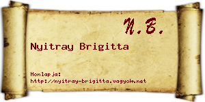 Nyitray Brigitta névjegykártya